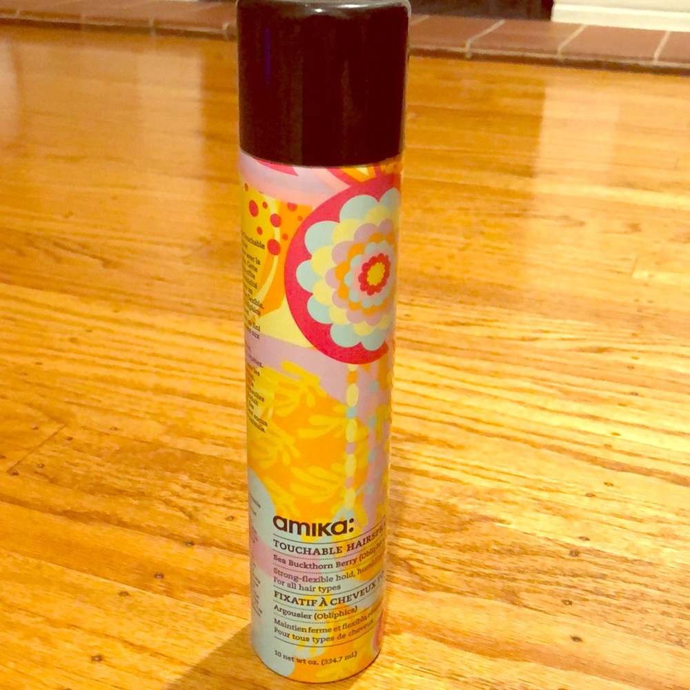 Amika touchable hairspray.